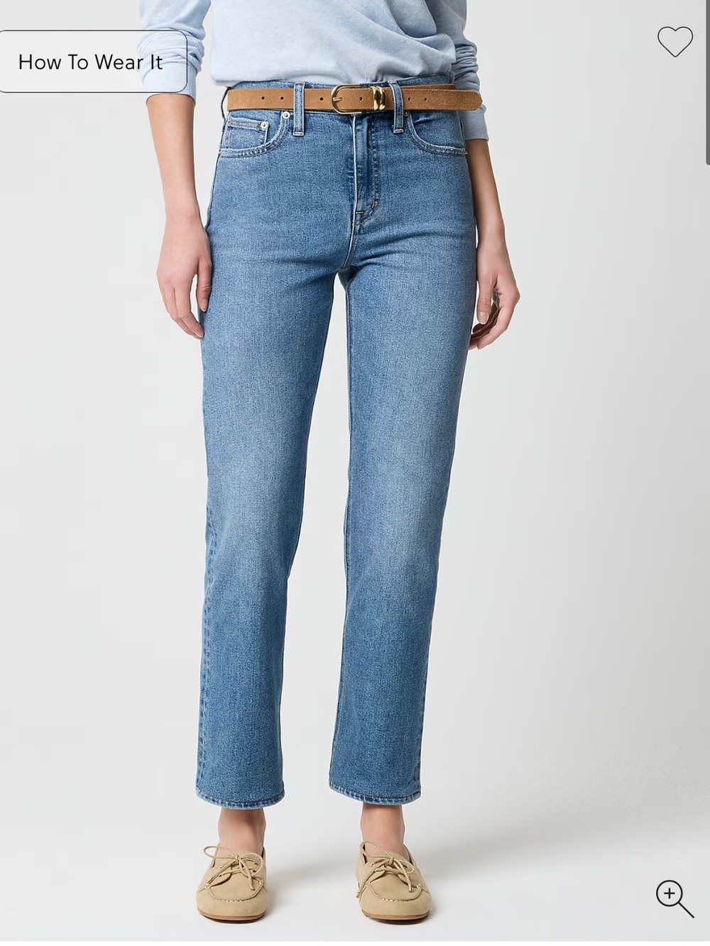 NWT J Crew Factory Mid-rise straight jean in all-day stretch Bright Cyan Blue